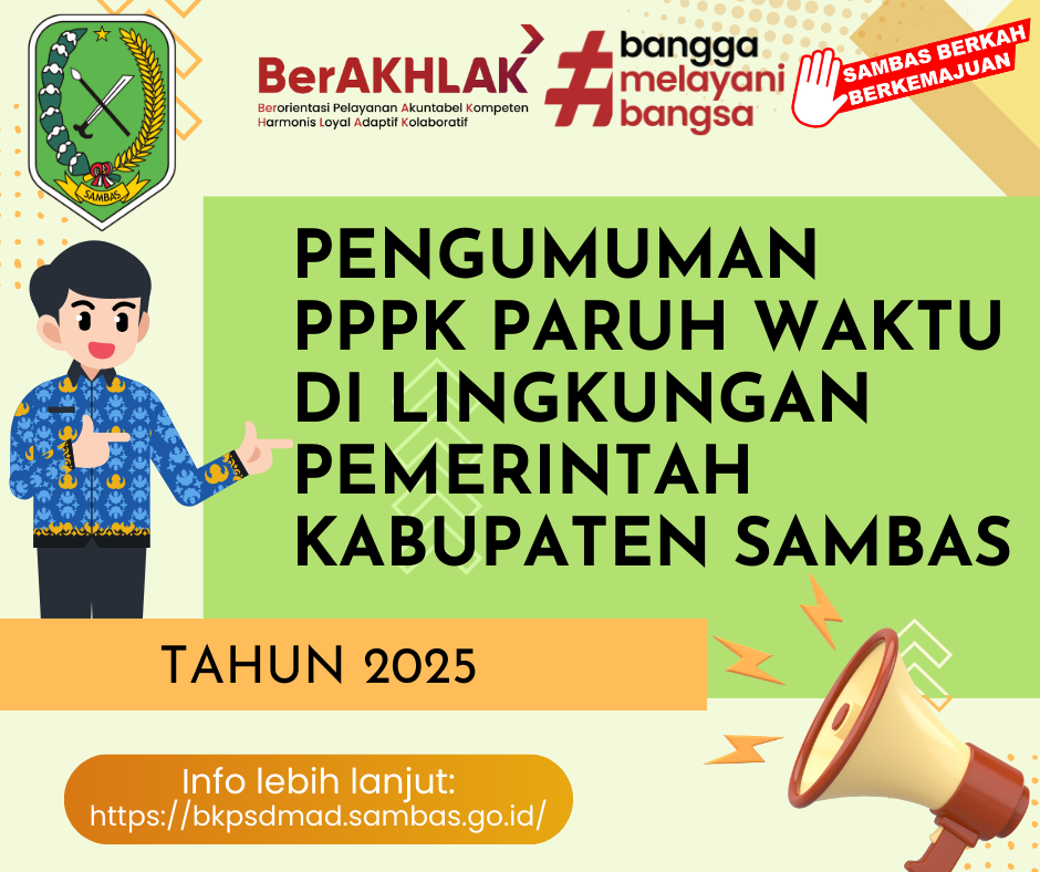 PENGUMUMAN PPPK PARUH WAKTU DI LINGKUNGAN PEMERINTAH KABUPATEN SAMBAS TAHUN 2025